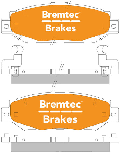 BREMTEC HYBRID-CARBON HIGH PRFORMANCE TOYOTA SUPRA JZA80 3.0L 1993- BT411EV550