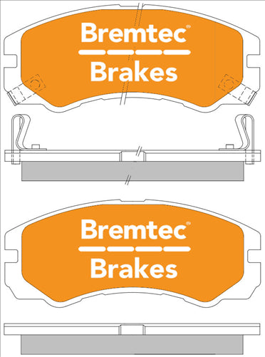 BREMTEC TRADE-LINE BRAKE PADS SET HOLDEN JACKAROO 4WD 1992- BT414TS