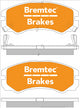 BREMTEC TRADE-LINE BRAKE PADS SET HOLDEN JACKAROO 4WD 1992- BT414TS