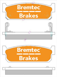 BREMTEC TRADE-LINE BRAKE PADS SET NISSAN INFINITY J30 1993-97 BT419TS