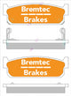 BREMTEC TRADE-LINE BRAKE PADS SET NISSAN INFINITY J30 1993-97 BT419TS