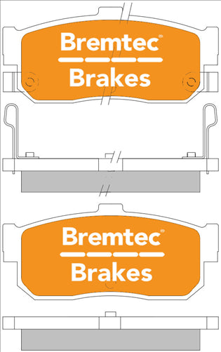 BREMTEC TRADE-LINE BRAKE PAD REAR SET PULSAR BLUEBIRD MAXIMA CEFIRO BT421TS