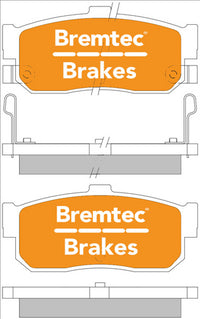 BREMTEC TRADE-LINE BRAKE PAD REAR SET PULSAR BLUEBIRD MAXIMA CEFIRO BT421TS