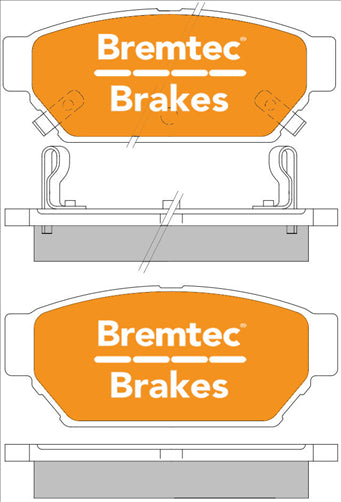 BREMTEC TRADE-LINE BRAKE PADS SET MITSUBISHI LANCER CE 1.8 1996- BT422TS