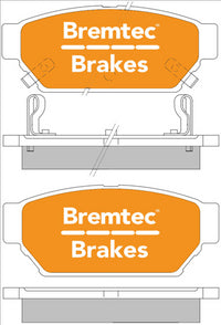 BREMTEC TRADE-LINE BRAKE PADS SET MITSUBISHI LANCER CE 1.8 1996- BT422TS