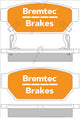 BREMTEC TRADE-LINE BRAKE PADS SET MITSUBISHI LANCER CE 1.8 1996- BT422TS