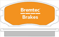 BREMTEC TRADE-LINE BRAKE PAD FRONT SET LANCER MIRAGE PERSONA TERIOS BT424TS