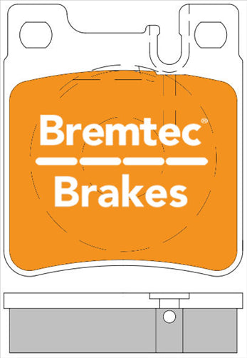 BREMTEC EURO-LINE BRAKE PADS SET MERCEDES E, S CLASS ATE 2 PIN BT425ELC