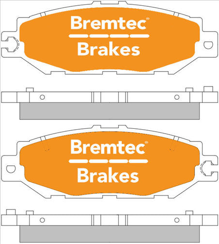 BREMTEC PRO-LINE BRAKE PADS SET LEXUS LS400 1993-00 BT429PRO