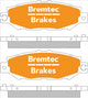 BREMTEC PRO-LINE BRAKE PADS SET LEXUS LS400 1993-00 BT429PRO