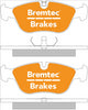 BREMTEC EURO-LINE BRAKE PADS SET VOLVO C70 2.4 (ATE) 1998-02 BT430ELC