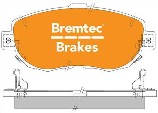 BREMTEC PRO-LINE BRAKE PADS SET LEXUS IS200 1999- BT431PRO