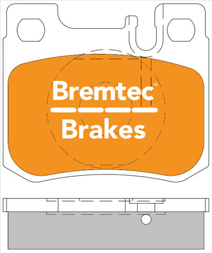 BREMTEC EURO-LINE BRAKE PADS SET MERCEDES C CLASS (W202) BT432ELC