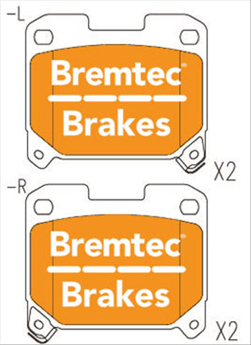 BREMTEC TRADELINE BRAKE PAD SET REAR TOYOTA SUPRA JZA80 TURBO 3.0L BT435TS
