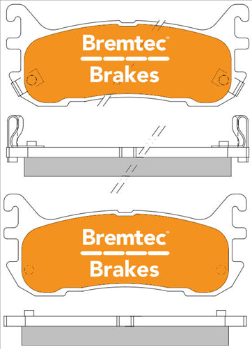 BREMTEC TRADE-LINE BRAKE PADS SET MAZDA 323 BH 1.8 1994-98 BT437TS