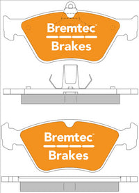BREMTEC TRADE-LINE BRAKE PADS SET SAAB 900i 1994-98 BT438TS