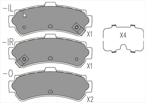 TRADE-LINE BRAKE PADS SET NISSAN SENTRA 1995-99 BT446TS