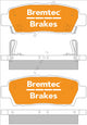 BREMTEC TRADELINE BRAKE PAD SET REAR TOYOTA AVALON, CHASER BT447TS