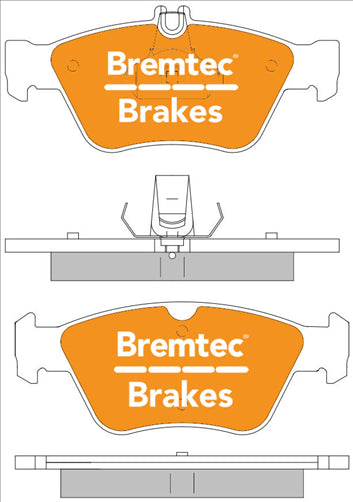 BREMTEC EURO-LINE BRAKE PADS SET MERCEDES SLK ROADSTER (R171) BT455ELC