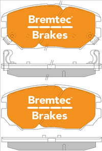 BREMTEC TRADE-LINE BRAKE PADS SET HYUNDAI SONATA 3.3 V6 NF 2005- BT458TS