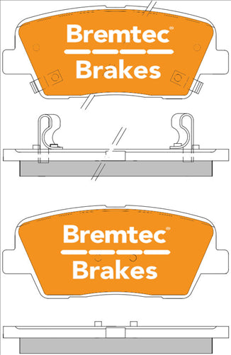 BREMTEC 4WD BRAKE PADS SET HYUNDAI SANTE-FE (CM) 2.2 CRDi BT459E