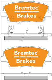 BREMTEC PRO-LINE BRAKE PADS SET HYUNDAI SANTE-FE (CM) 2.2 CRDi BT459PRO