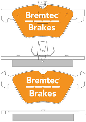 BREMTEC EURO-LINE BRAKE PADS SET MERCEDES E-CLASS (W210) 1995- BT463ELC