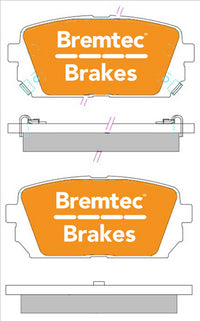BREMTEC 4WD BRAKE PADS SET HYUNDAI ix35 2.0 TDi AWD BT464E