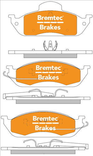 BREMTEC TRADE-LINE BRAKE PADS SET MERCEDES ML320 (W163) 1998-02 BT467TS
