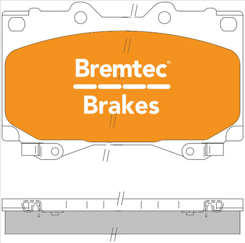 BREMTEC PRO-LINE CERAMIC HD+ ZERO DUST LANDCRUISER HDJ100R 2000- BT473PRO
