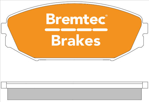 BREMTEC TRADE-LINE BRAKE PADS SET HONDA LEGEND KA9 3.5L V6 16"" BT485TS