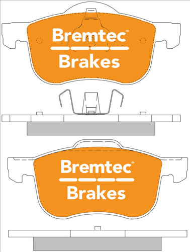 BREMTEC 4WD BRAKE PADS SET VOLVO XC70 2002- BT486E