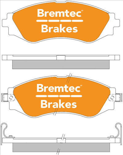 BREMTEC TRADE-LINE BRAKE PADS SET DAEWOO NUBIRA 1997- BT489TS