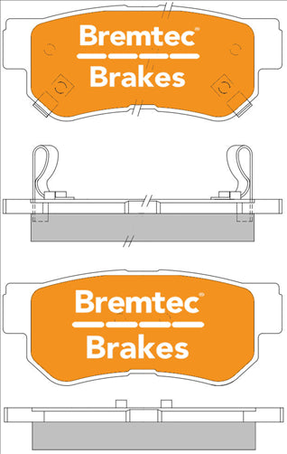 BREMTEC 4WD BRAKE PADS SET HYUNDAI XG350 2004- BT499E