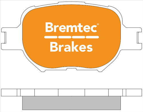 BREMTEC TRADE-LINE BRAKE PAD FRONT SET ALLEX ALTEZZA CALDINA COROLLA BT502TS