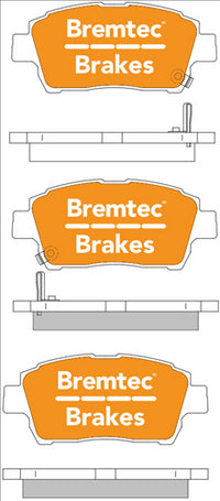 BREMTEC PRO-LINE BRAKE PADS SET TOYOTA COROLLA ZZE122R 2001- BT504PRO
