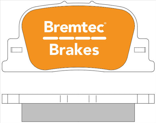 BREMTEC TRADE-LINE BRAKE PADS SET TOYOTA PRIUS 1.5 NHW20 2003-09 BT507TS