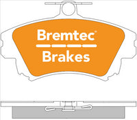 BREMTEC TRADE-LINE BRAKE PADS SET VOLVO S40 1997- BT509TS