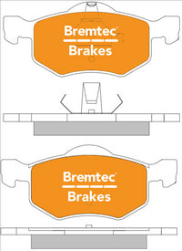 BREMTEC PRO-LINE BRAKE PADS SET MAZDA TRIBUTE 4WD 2000- BT514PRO
