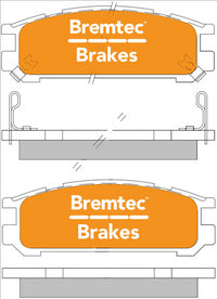 BREMTEC TRADE-LINE BRAKE PADS SET SUBARU IMPREZA GC 1993-97 BT515TS