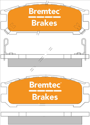 BREMTEC TRADE-LINE BRAKE PADS SET SUBARU IMPREZA GC 1993-97 BT515TS