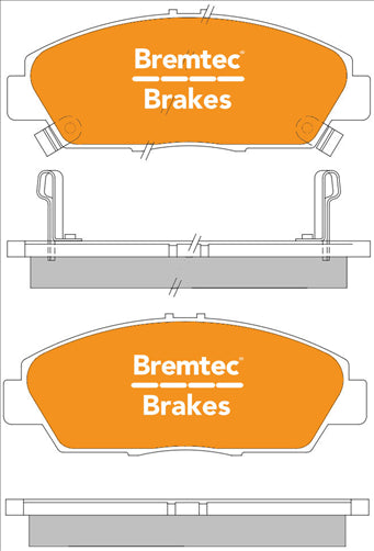 BREMTEC TRADE-LINE BRAKE PADS SET HONDA ACCORD 1.8, 2.0 1992-97 BT520TS