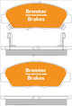 BREMTEC TRADE-LINE BRAKE PADS SET HONDA ACCORD 1.8, 2.0 1992-97 BT520TS