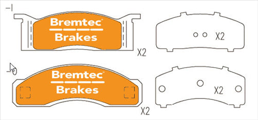 BREMTEC EVOLVE HYBRID-CARBON FORD MUSTANG 4.7L 1968 BT5340EV550