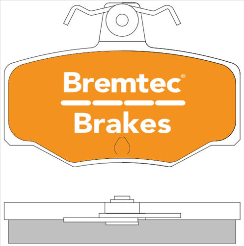 BREMTEC TRADE-LINE BRAKE PAD REAR SET PULSAR N16 BLUEBIRD PRIMERA BT538TS