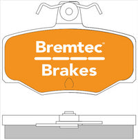 BREMTEC TRADE-LINE BRAKE PAD REAR SET PULSAR N16 BLUEBIRD PRIMERA BT538TS