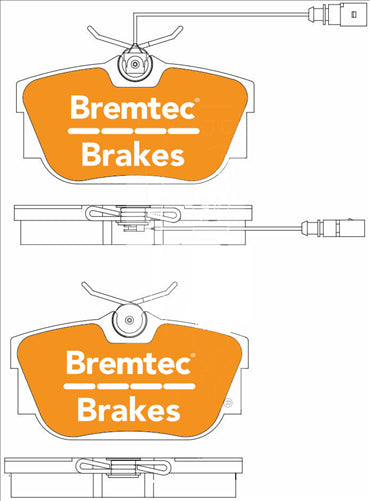 BREMTEC EURO-LINE BRAKE PADS SET BT549ELC