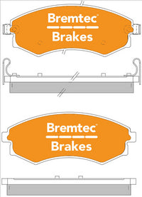 BREMTEC TRADE-LINE BRAKE PAD FRONT SET ELANTRA LANTRA SONATA OPTIMA BT559TS