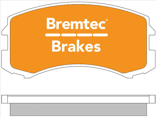 BREMTEC TRADE-LINE BRAKE PADS SET MITSUBISHI LANCER CG 2002- BT571TS