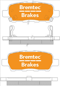 BREMTEC TRADE-LINE BRAKE PAD REAR SET DUALIS ELGRANDE MAXIMA MURANO BT572TS